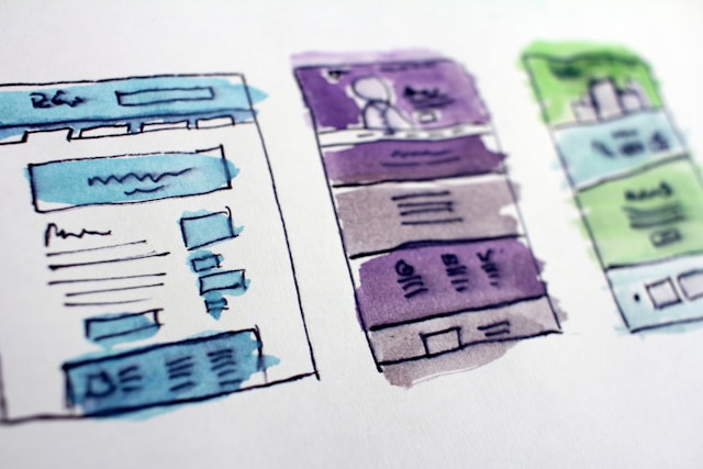 UI Wireframe Sketches